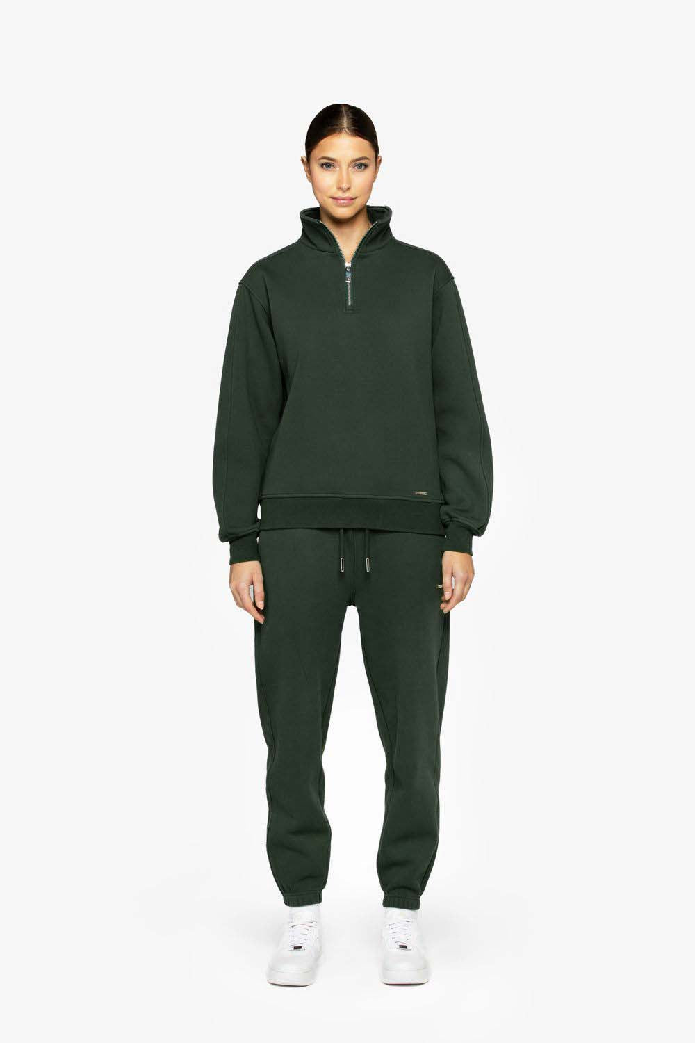 Super Heavy Half Zip Green