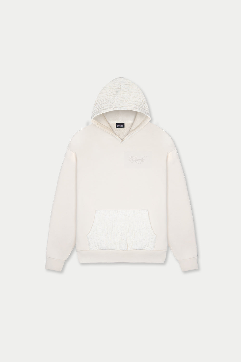 Two Structure Hoodie Cream