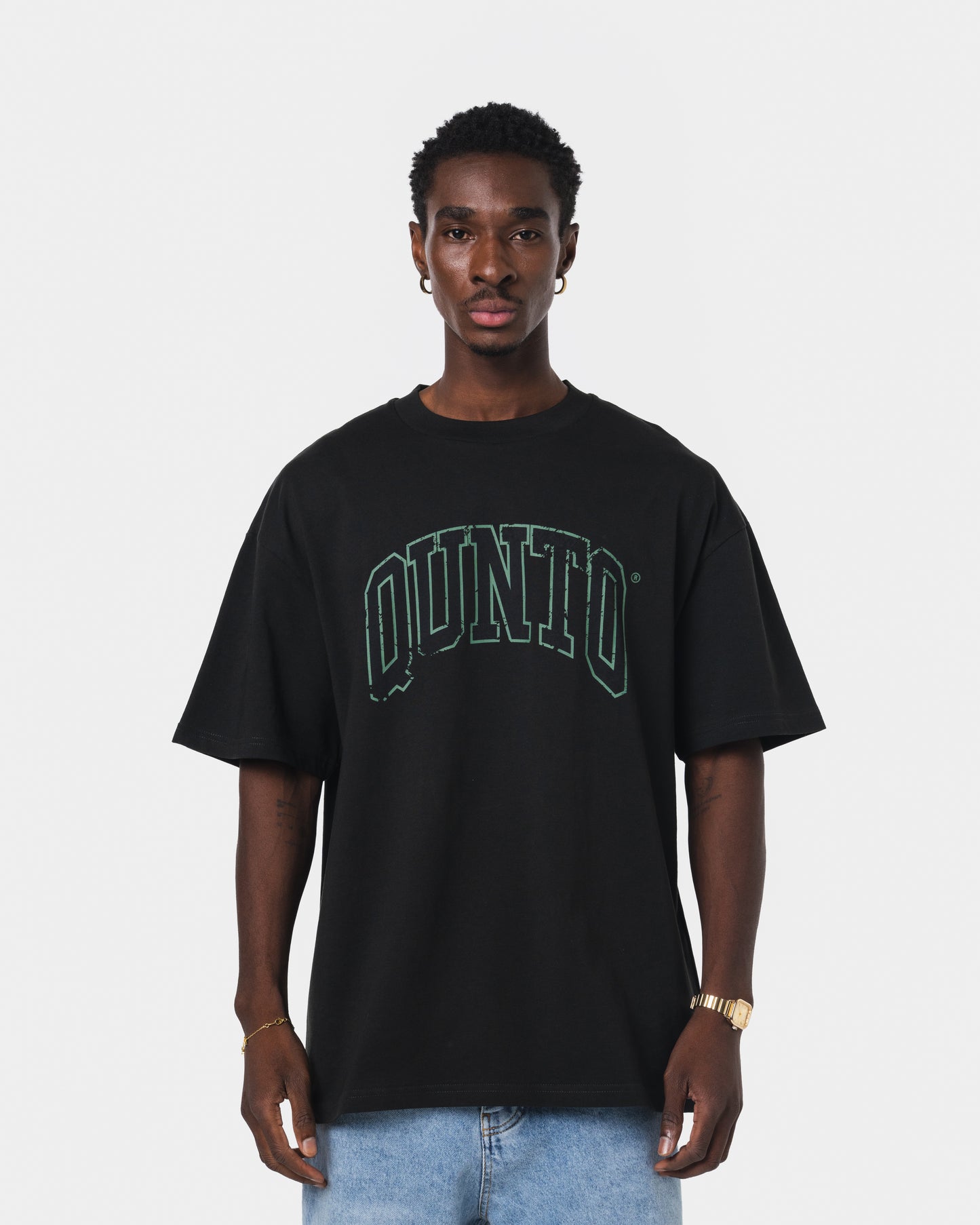 QUNTO GREEN OUTLINER TSHIRT