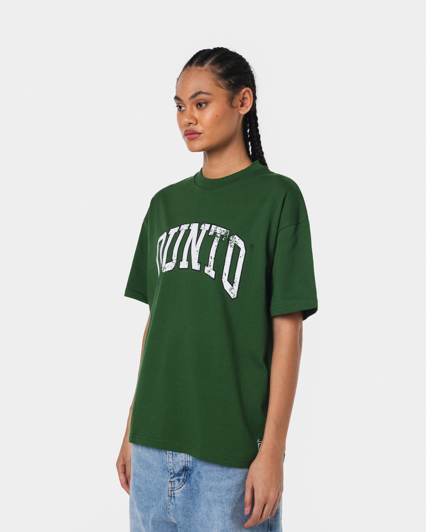 QUNTO WHITE ON GREEN TSHIRT