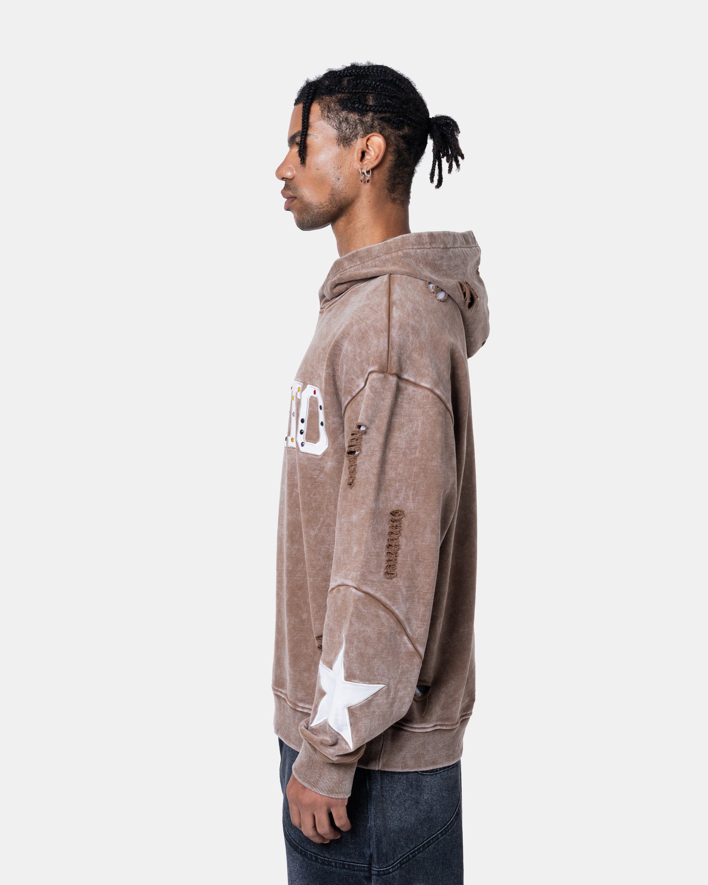 QUNTO STAR HOODIE BROWN
