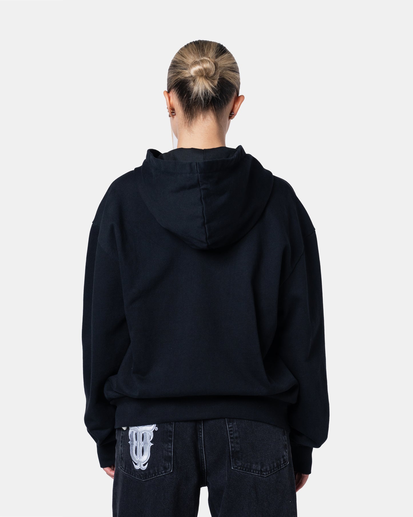 CLASSIC ZIPER HOODIE BLACK