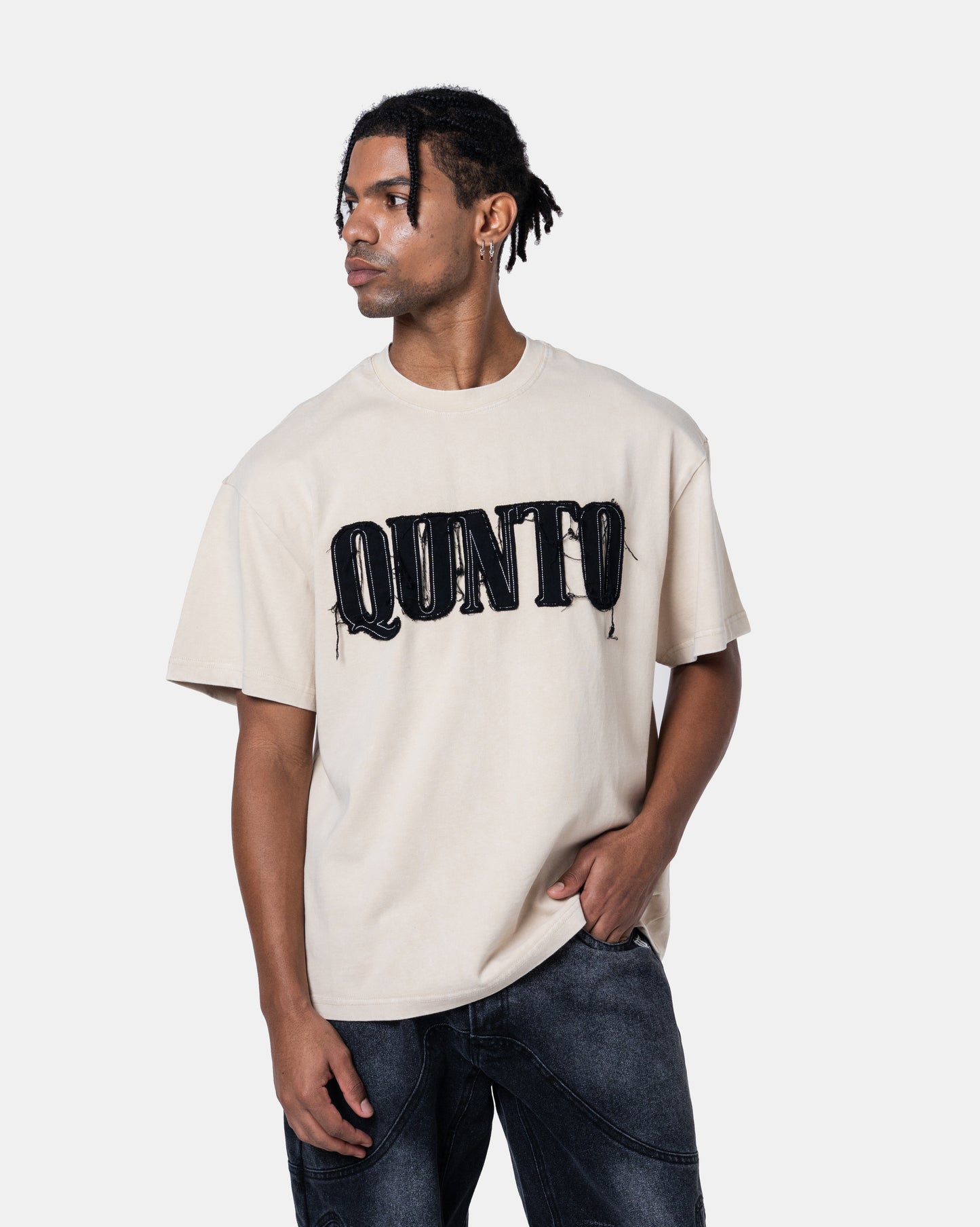 QUNTO OVERSIZE TEE CREAM