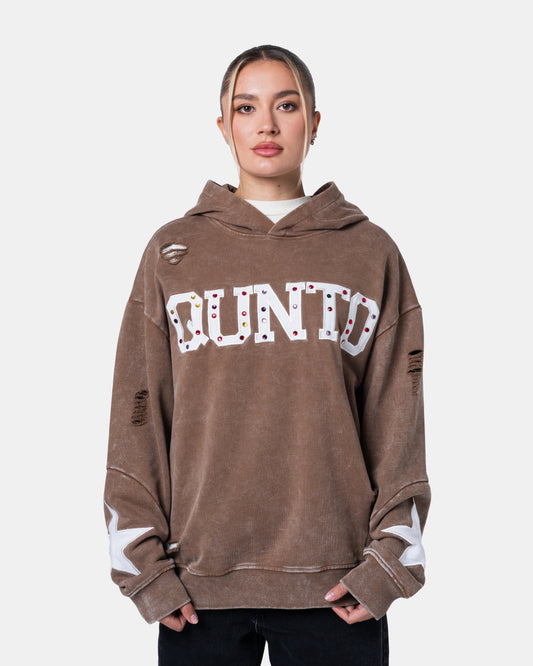 QUNTO STAR HOODIE BROWN