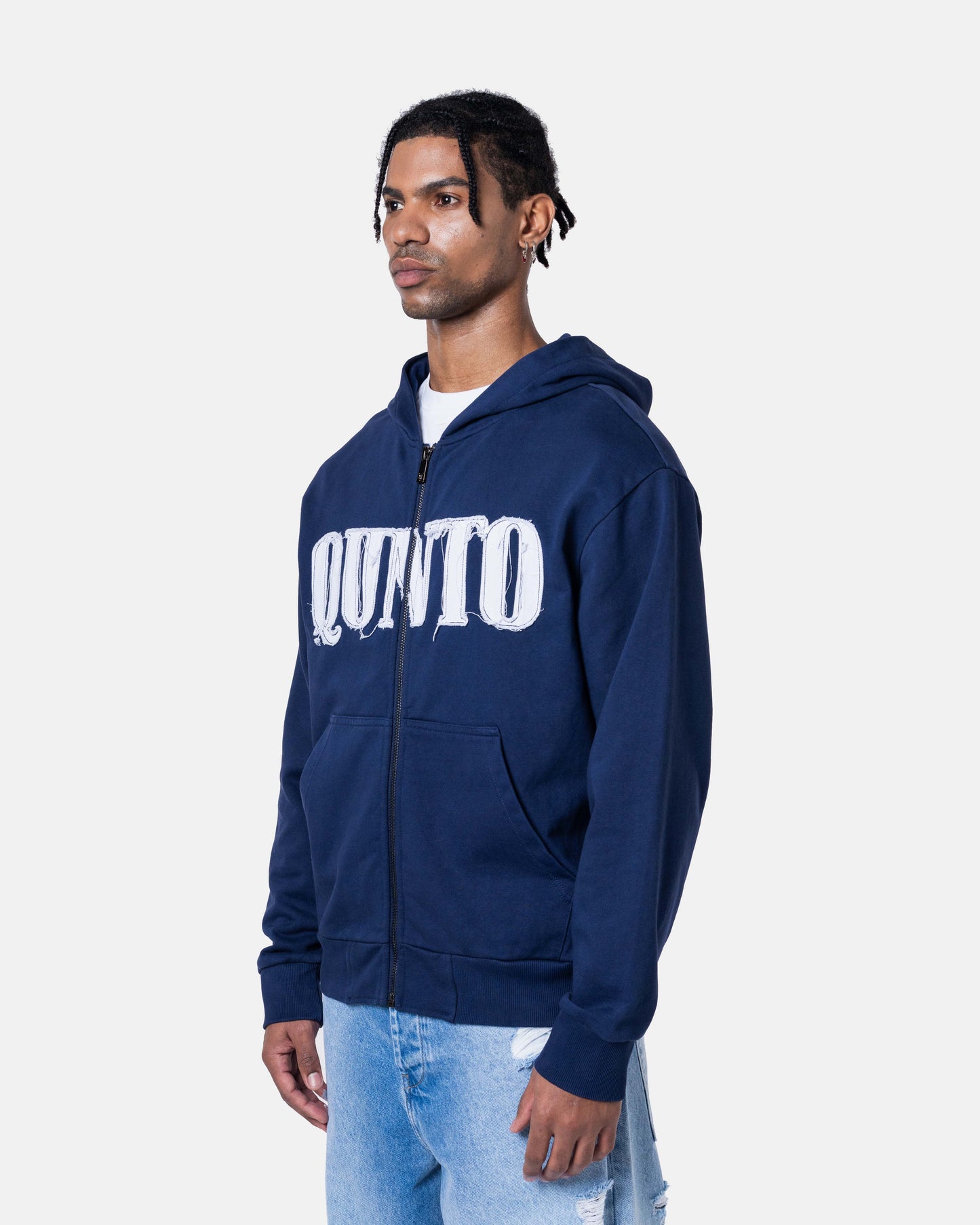 CLASSIC ZIPER HOODIE BLUE