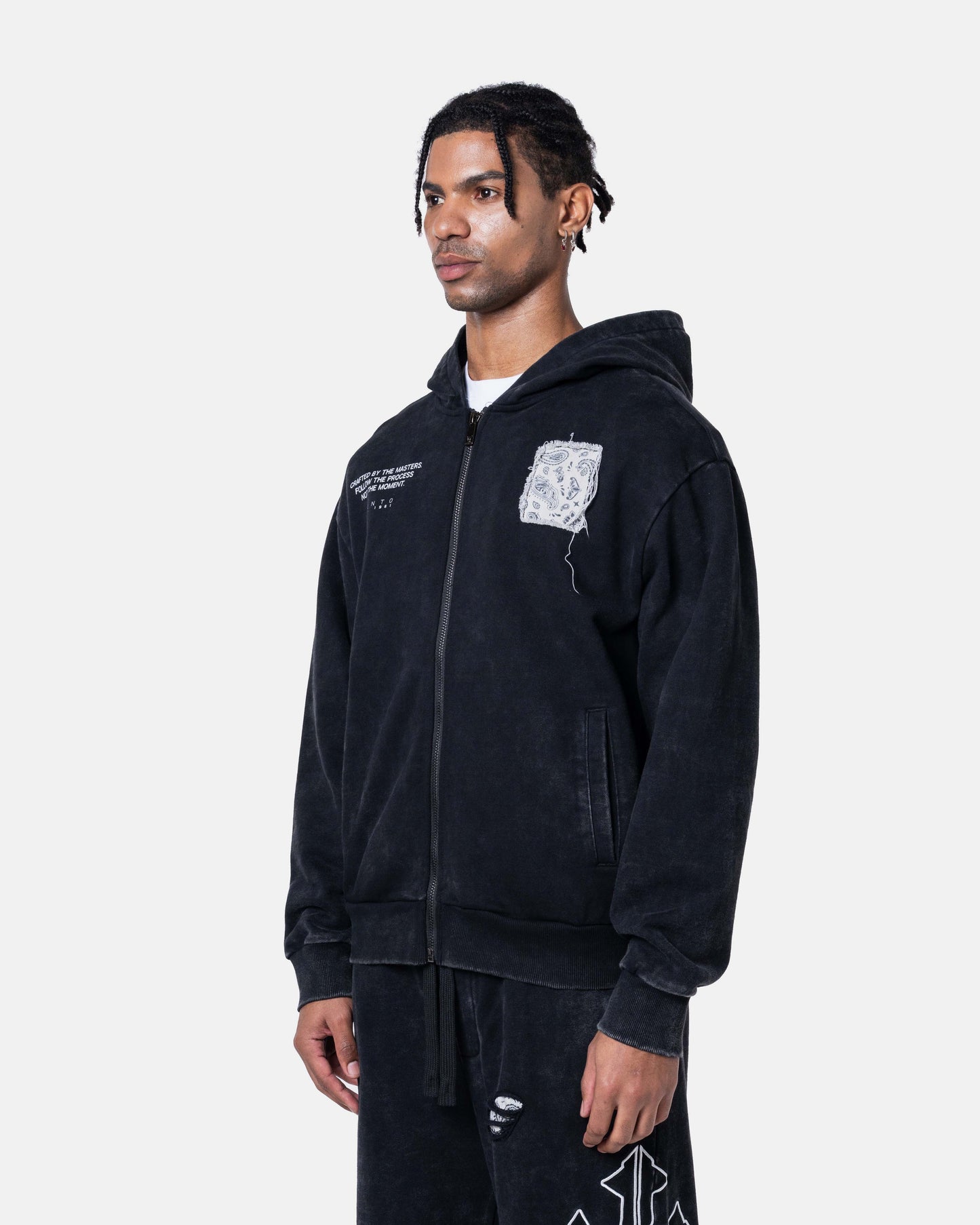 DESTROY ZIPPER HOODIE BLACK