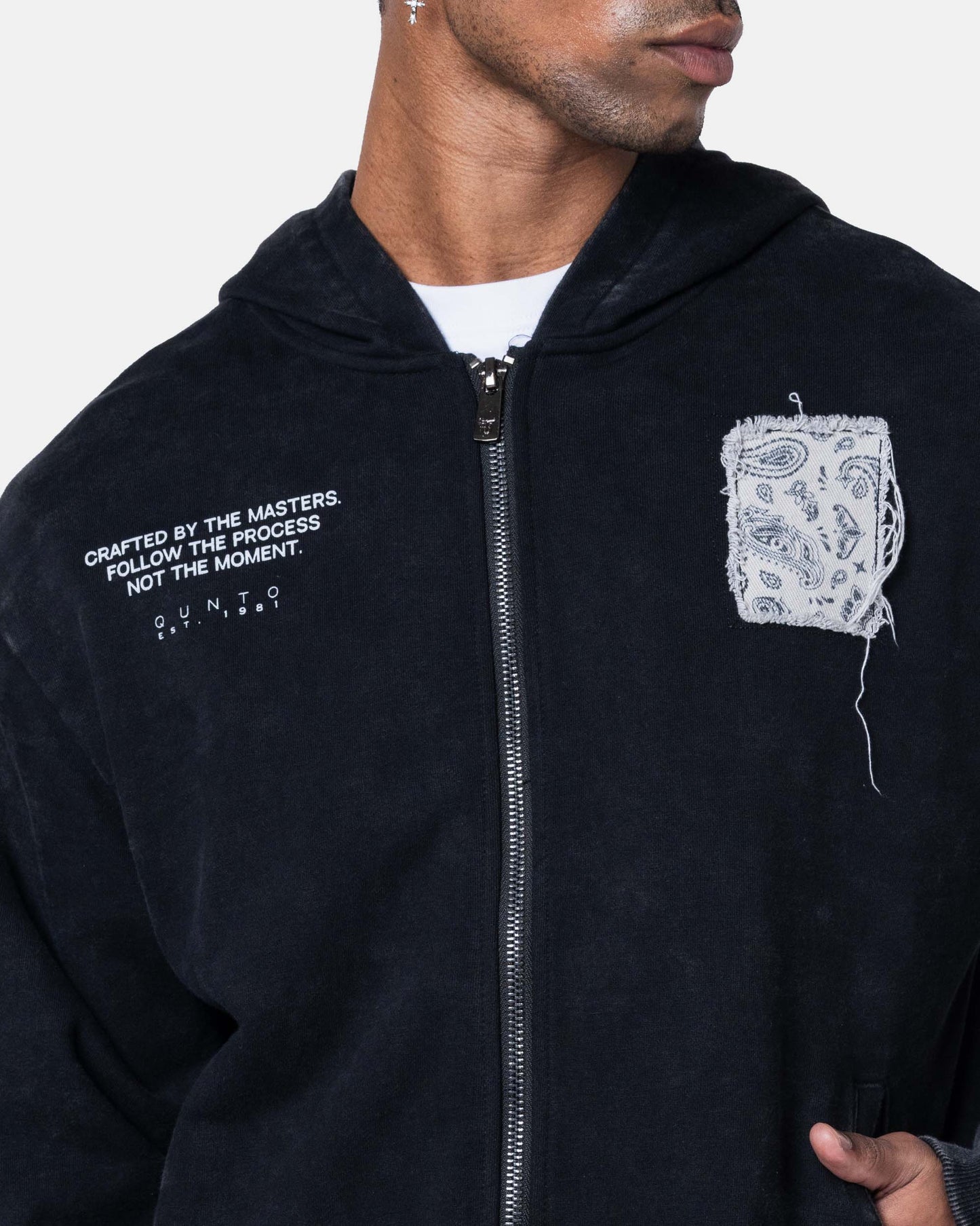 DESTROY ZIPPER HOODIE BLACK