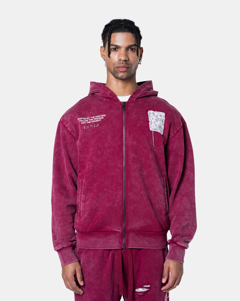 DESTROY ZIPPER HOODIE RED