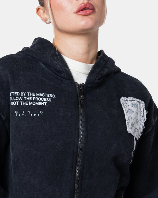 DESTROY ZIPPER HOODIE BLACK