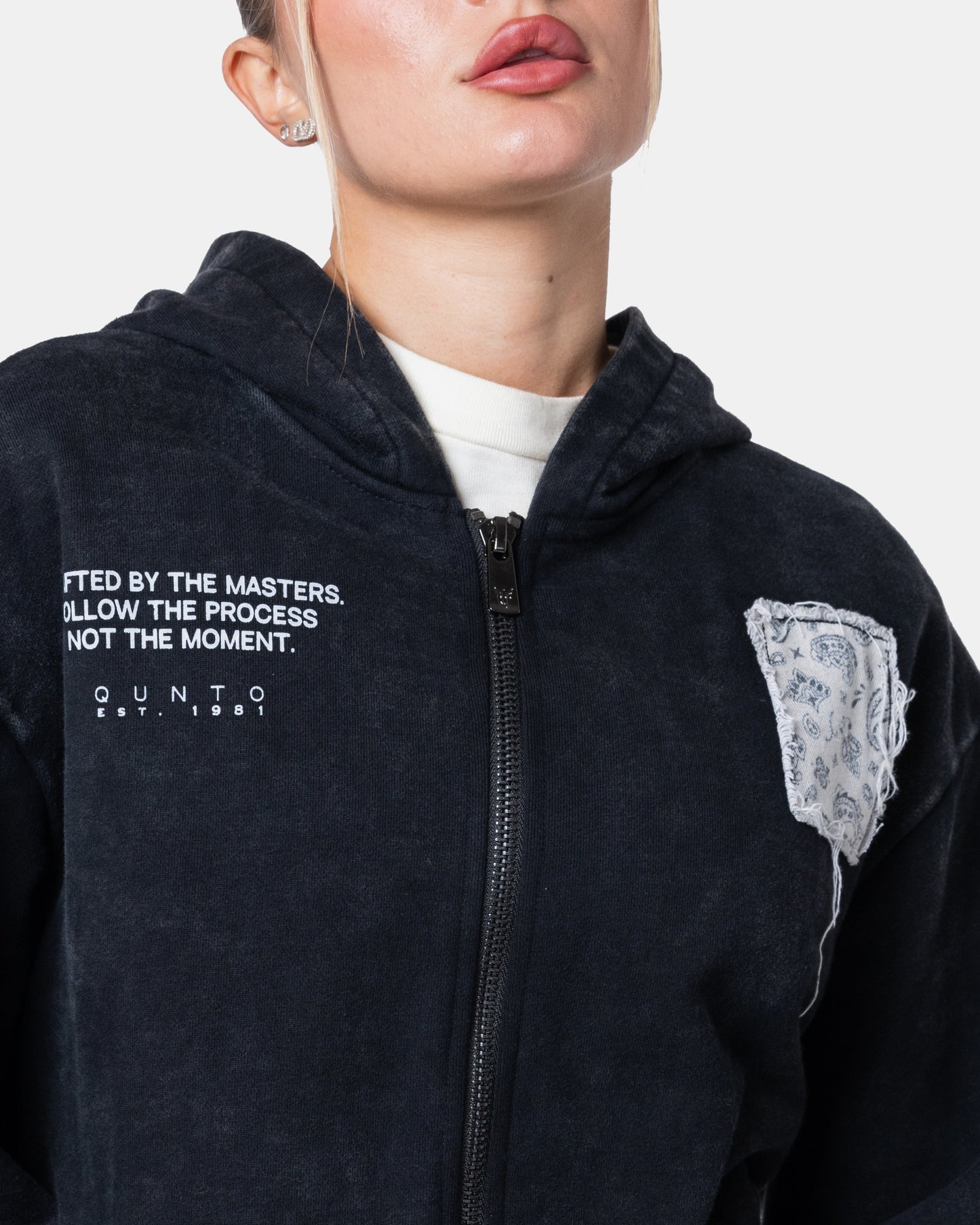 DESTROY ZIPPER HOODIE BLACK