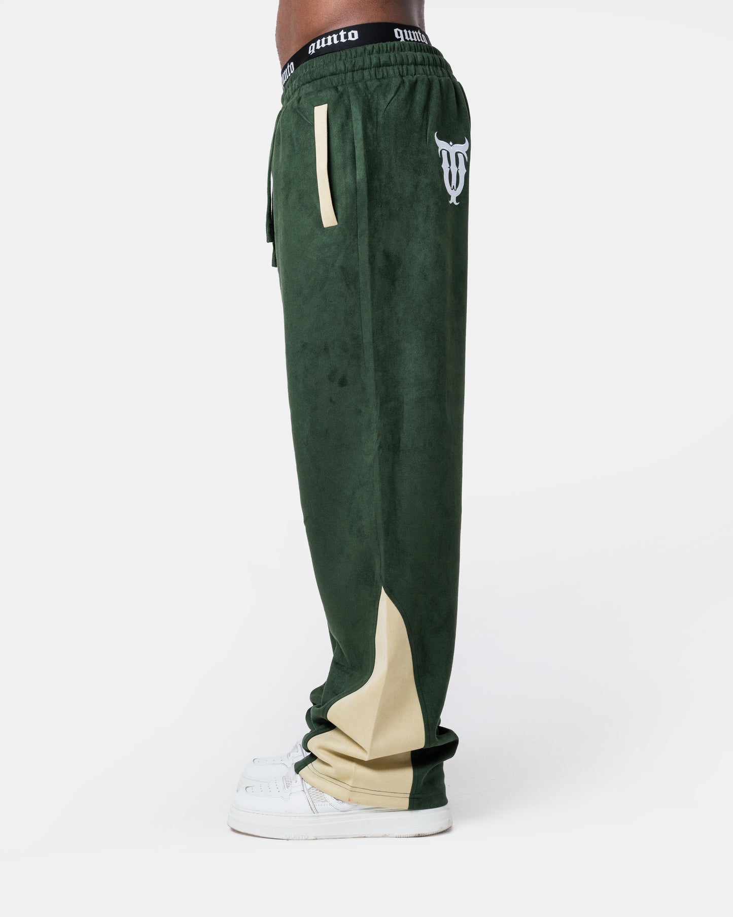 GREEN TRACK PANTS