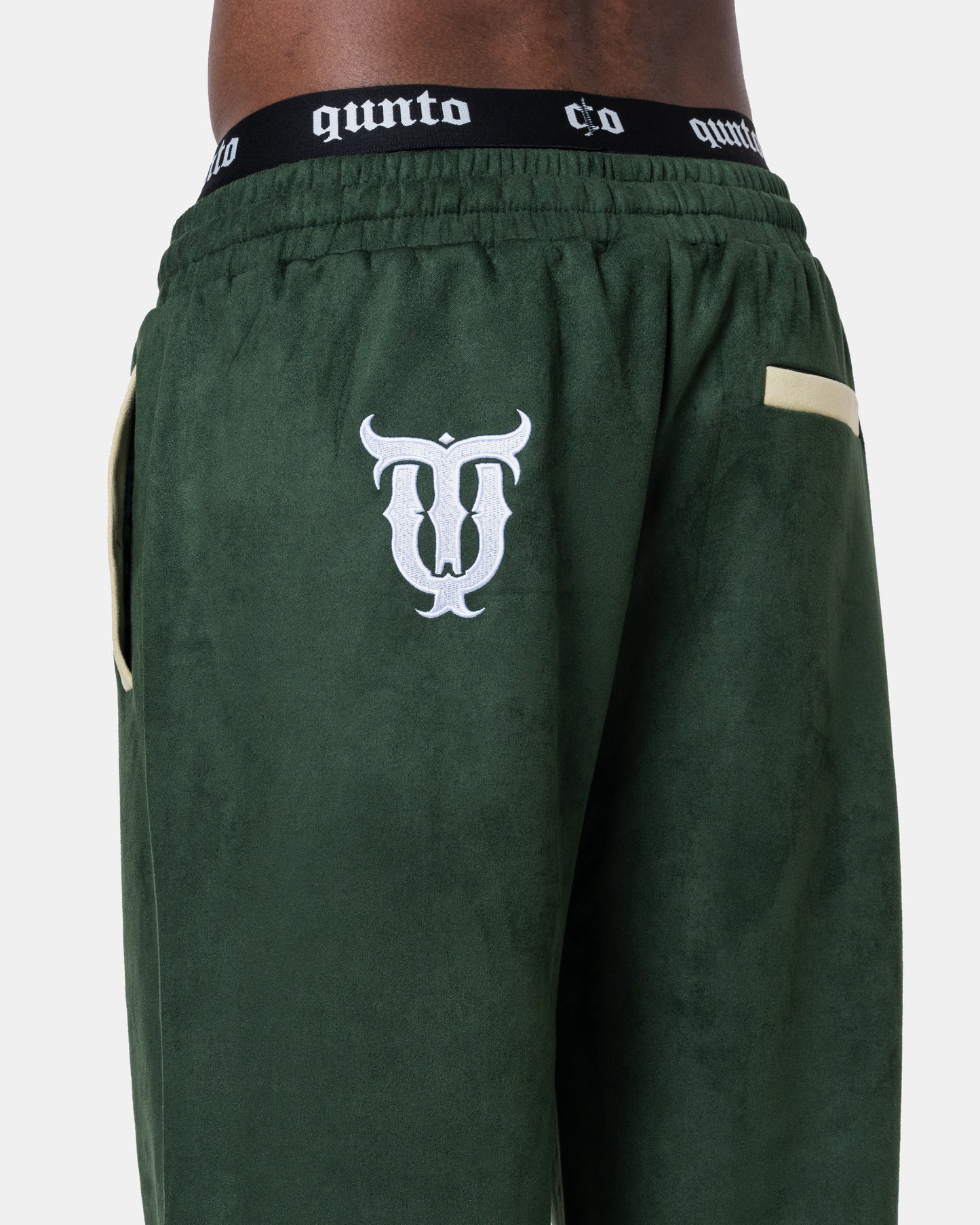 GREEN TRACK PANTS