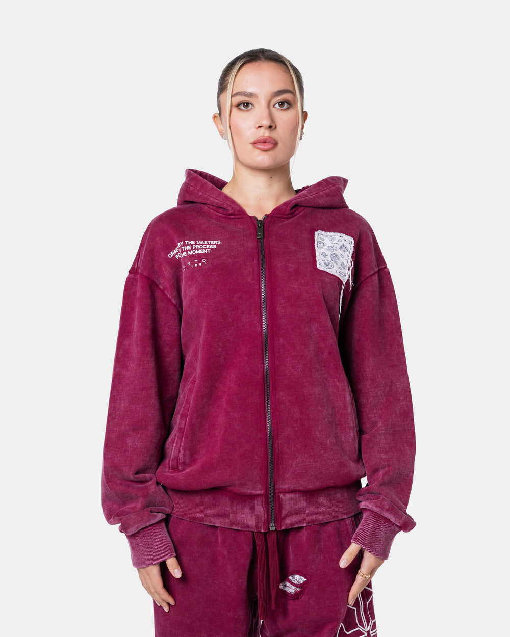 DESTROY ZIPPER HOODIE RED