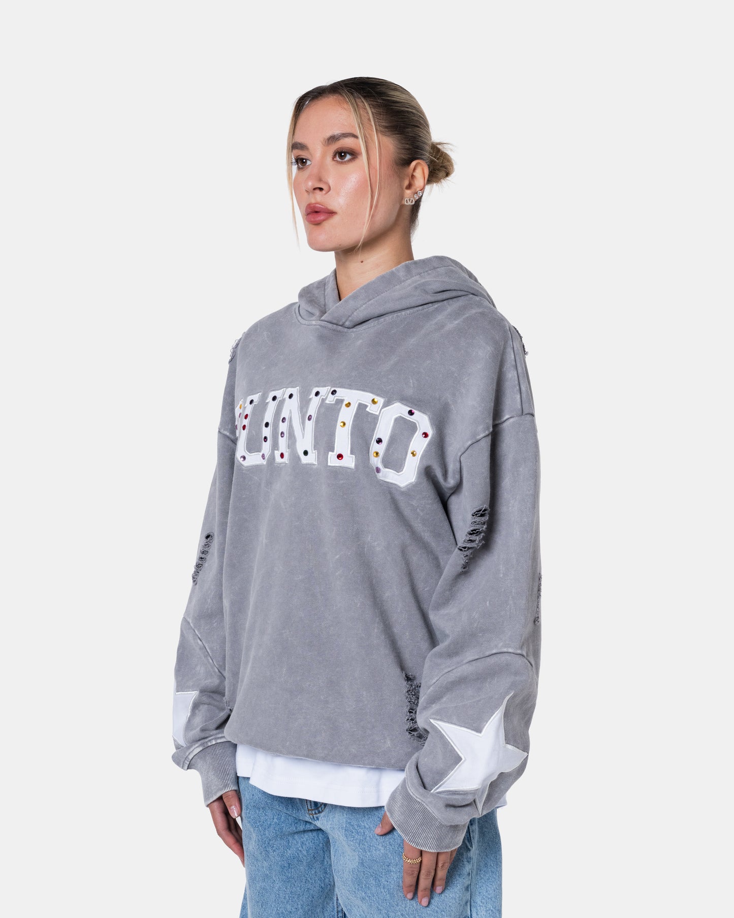 QUNTO STAR HOODIE GREY