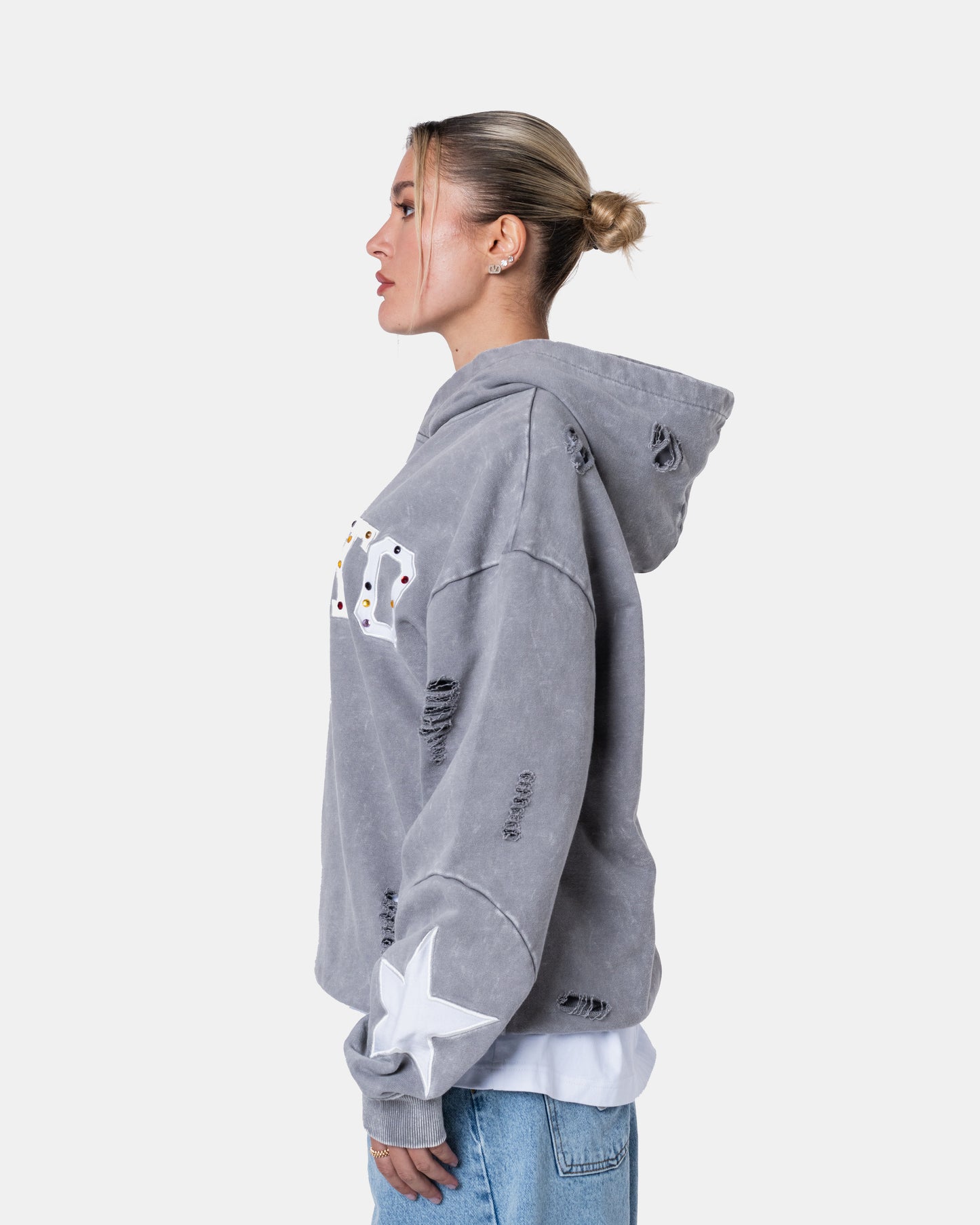QUNTO STAR HOODIE GREY