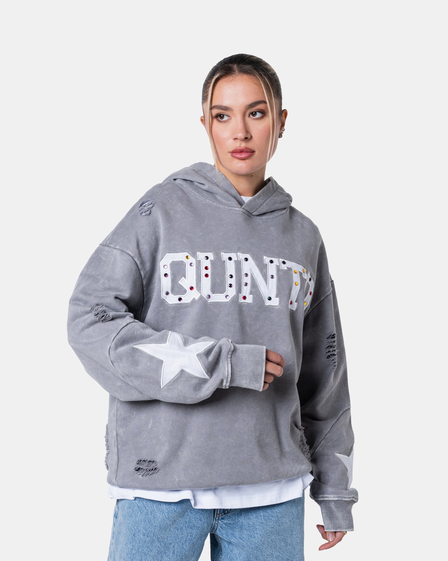 QUNTO STAR HOODIE GREY