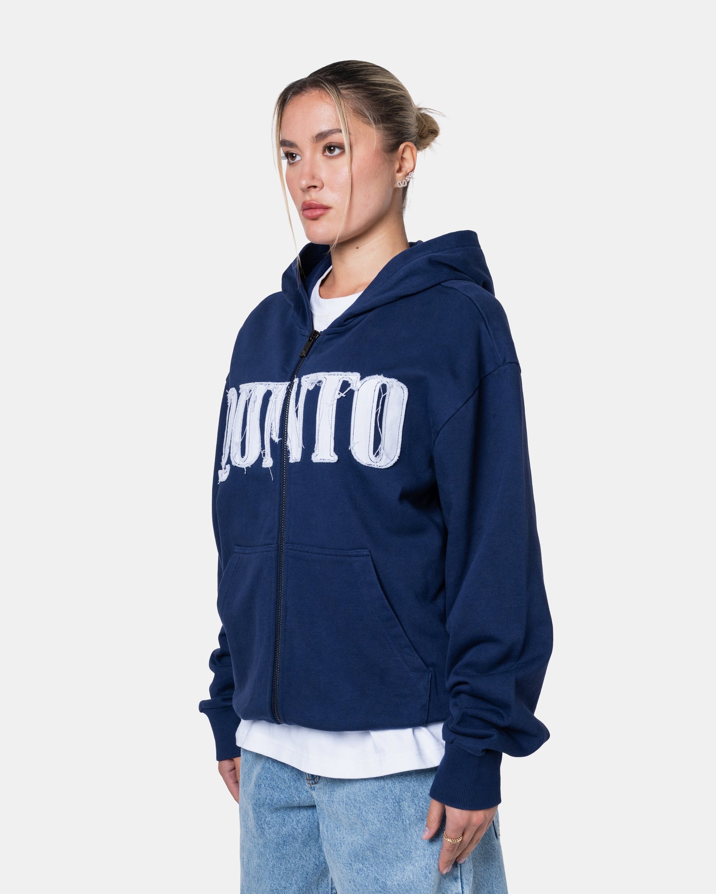 CLASSIC ZIPER HOODIE BLUE