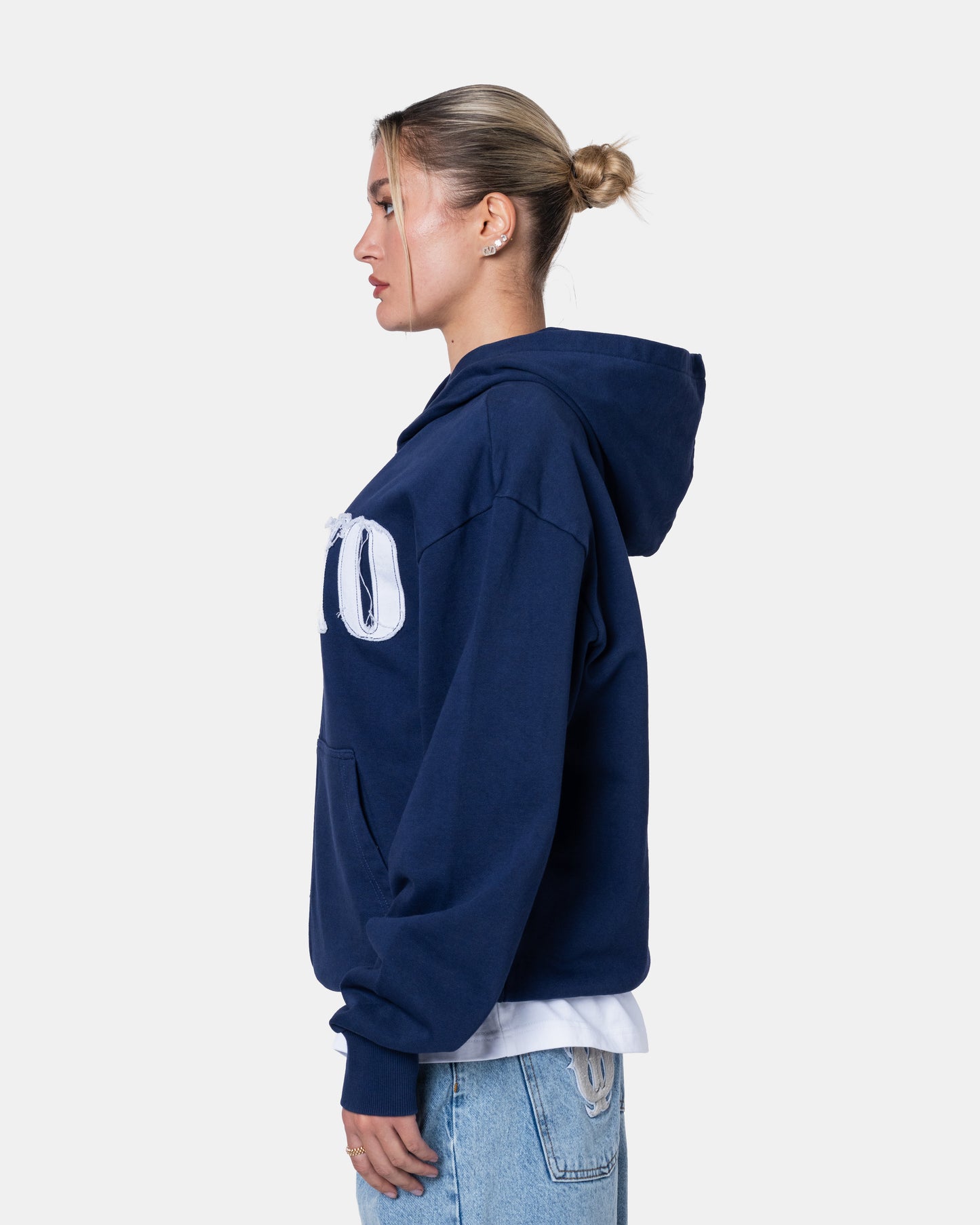 CLASSIC ZIPER HOODIE BLUE