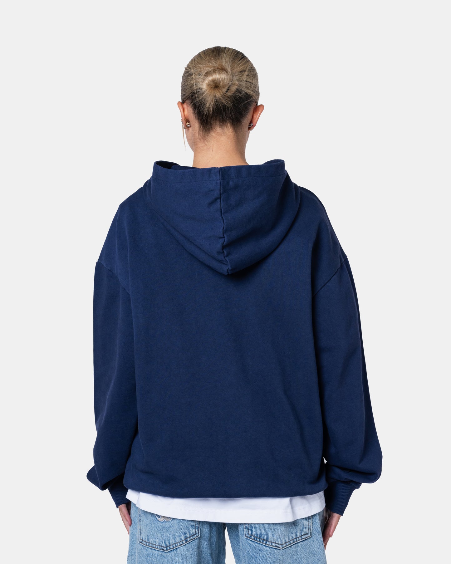 QUNTO C LOGO HOODIE BLUE