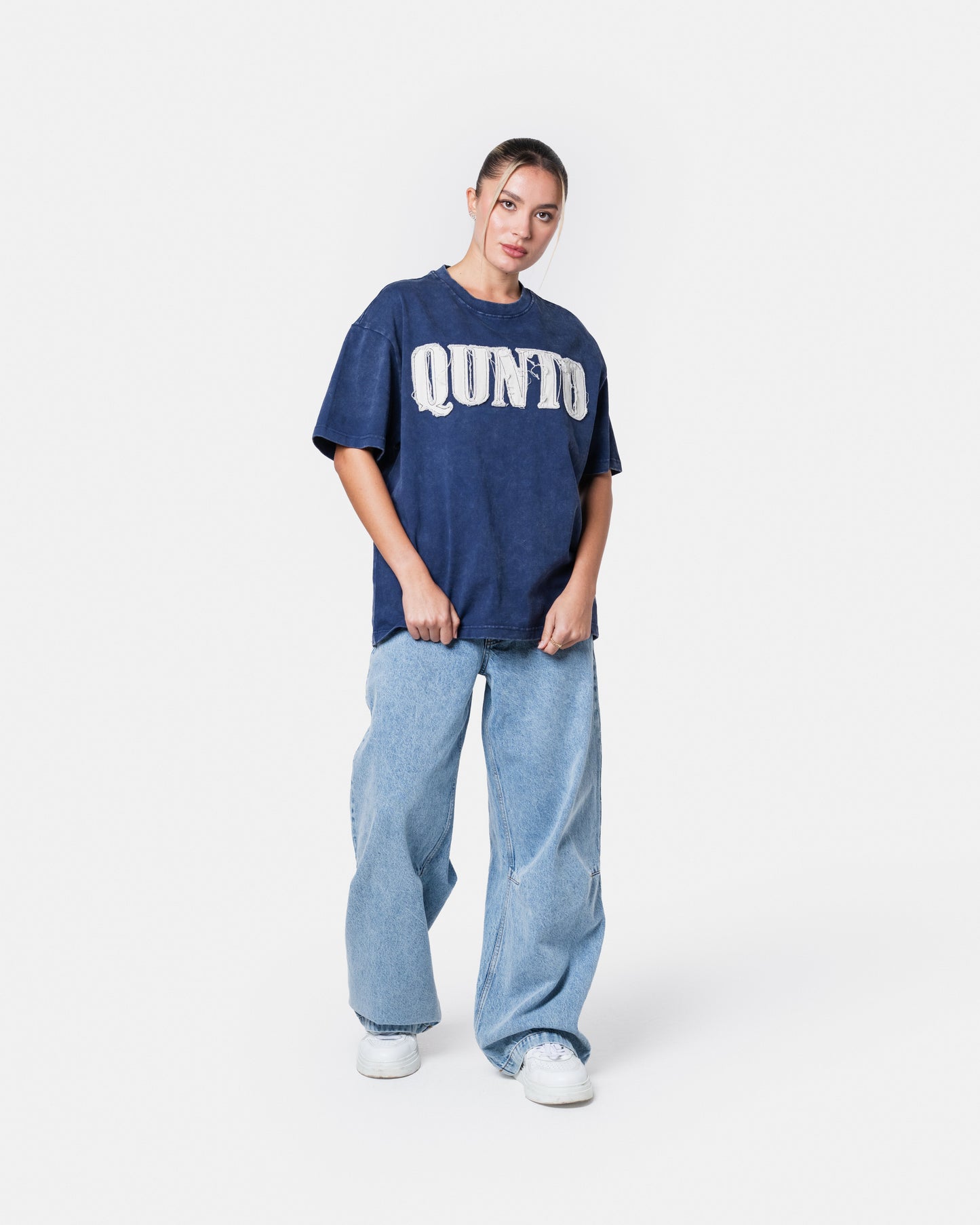 QUNTO OVERSIZE TEE BLUE