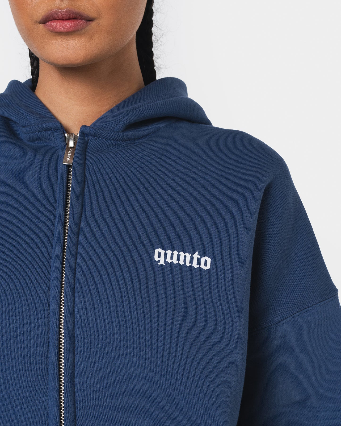 ESSENTIALS ZIPPER HOODIE BLUE