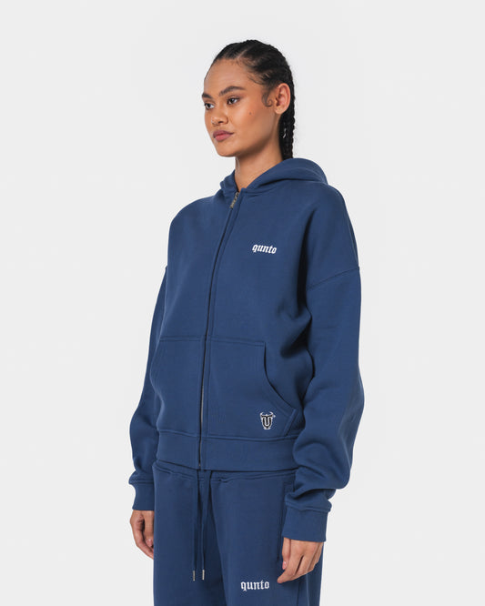 ESSENTIALS ZIPPER HOODIE BLUE