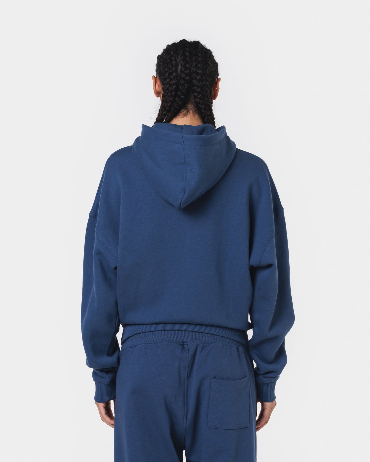 ESSENTIALS ZIPPER HOODIE BLUE