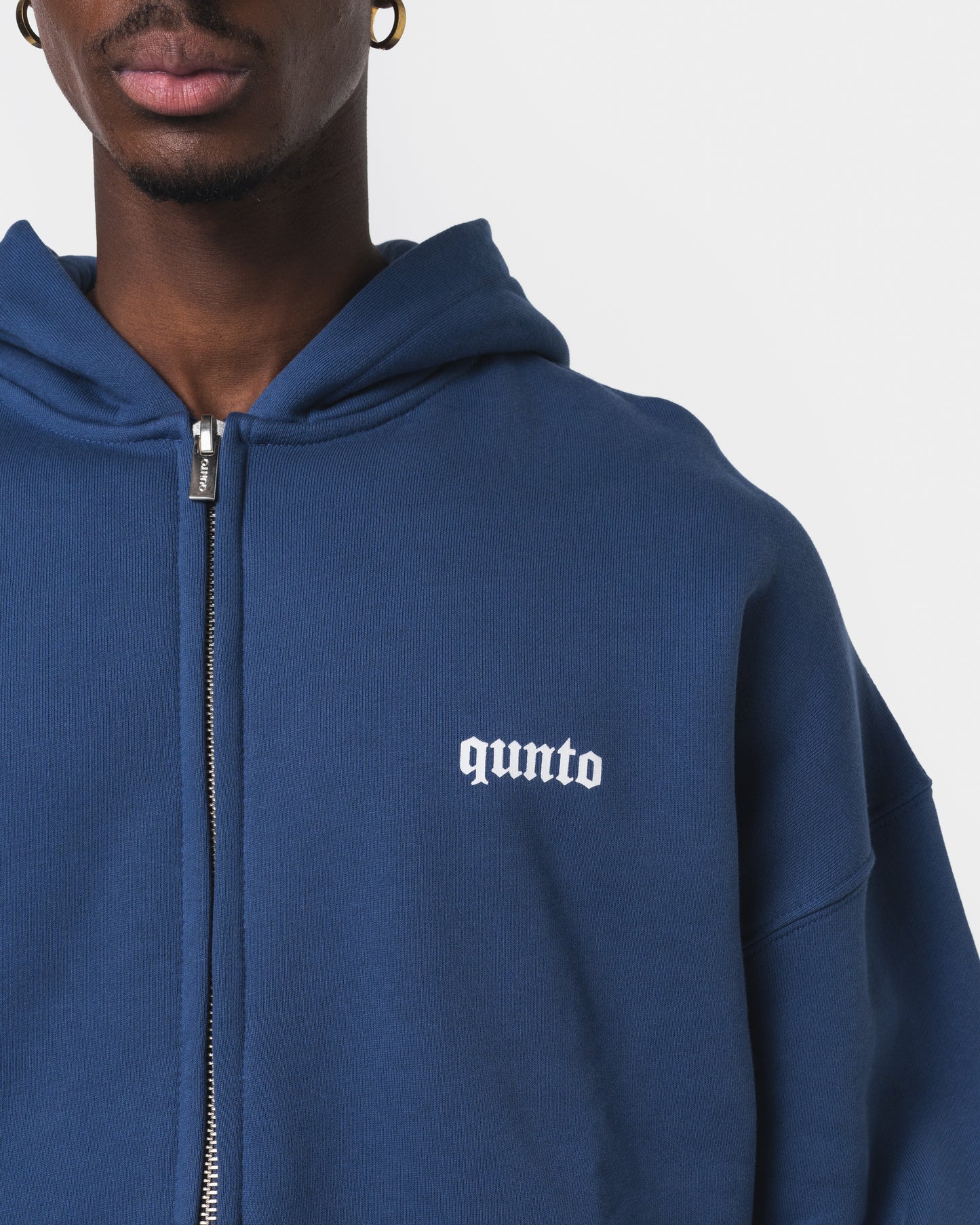 ESSENTIALS ZIPPER HOODIE BLUE