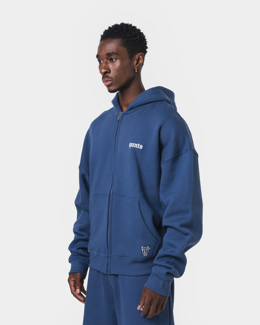 ESSENTIALS ZIPPER HOODIE BLUE