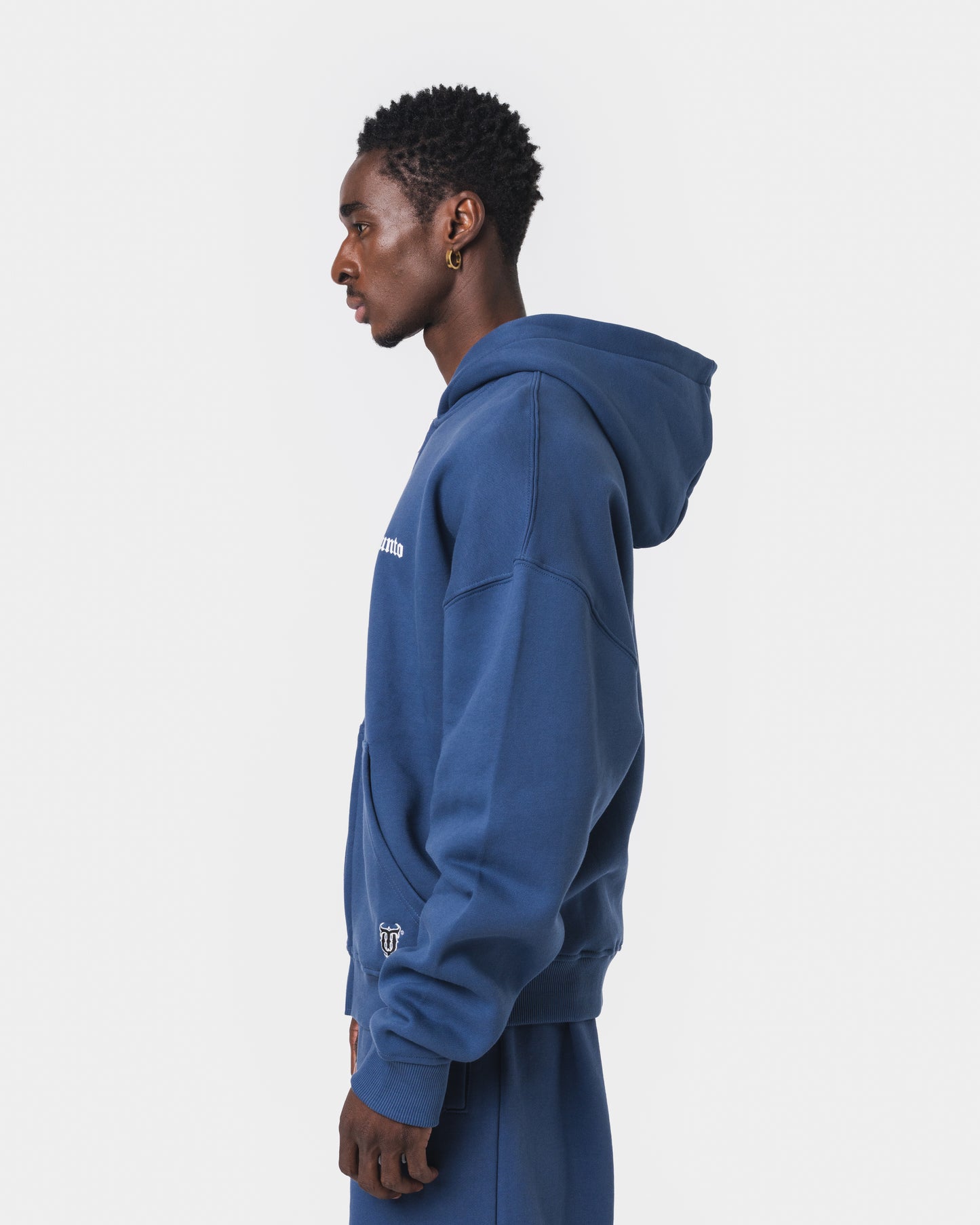 ESSENTIALS ZIPPER HOODIE BLUE