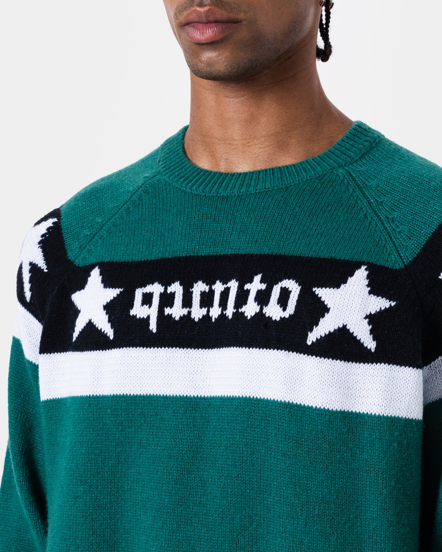 STAR BANNER SWEATER GREEN