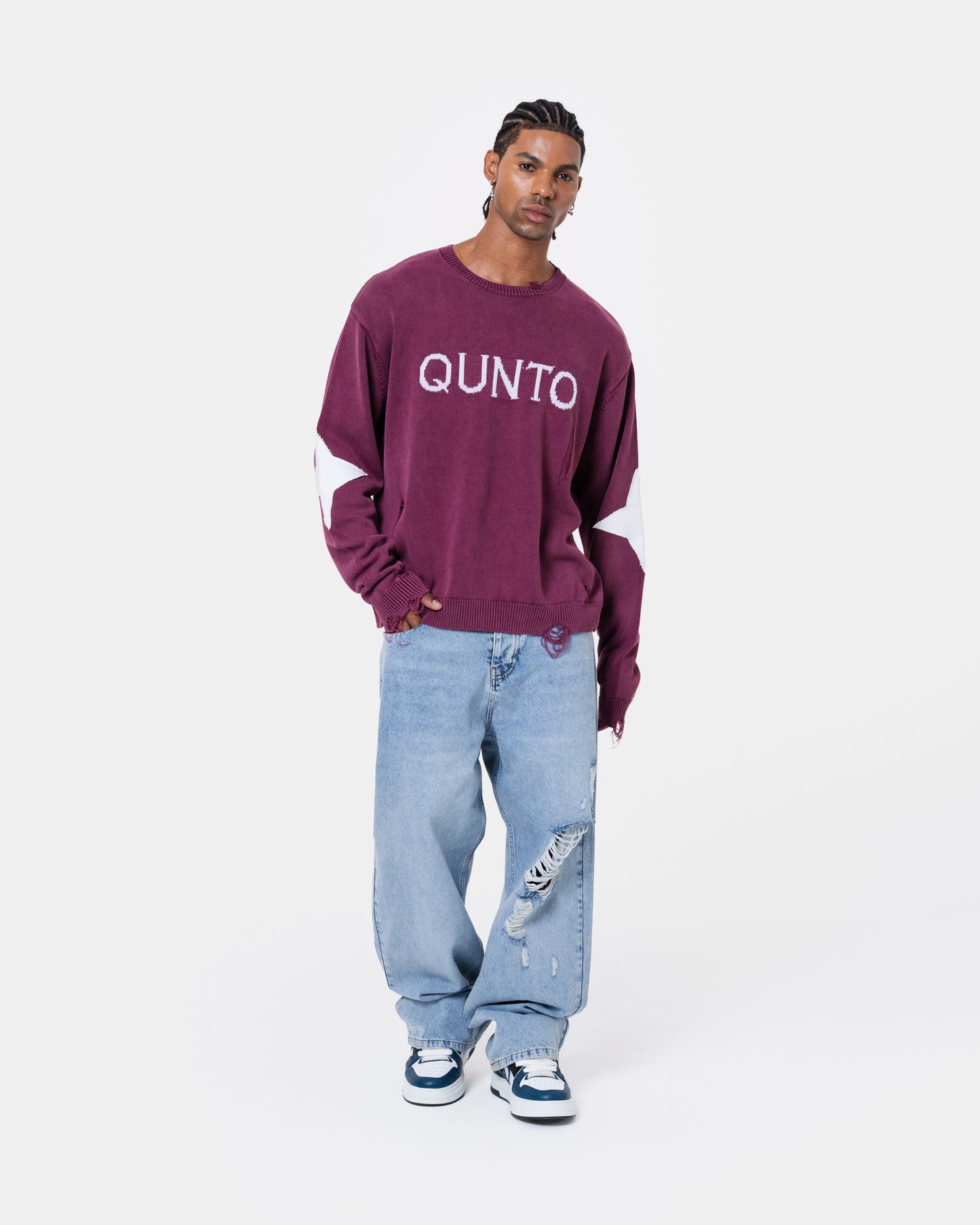 DESTROY SWEATER KNIT RED