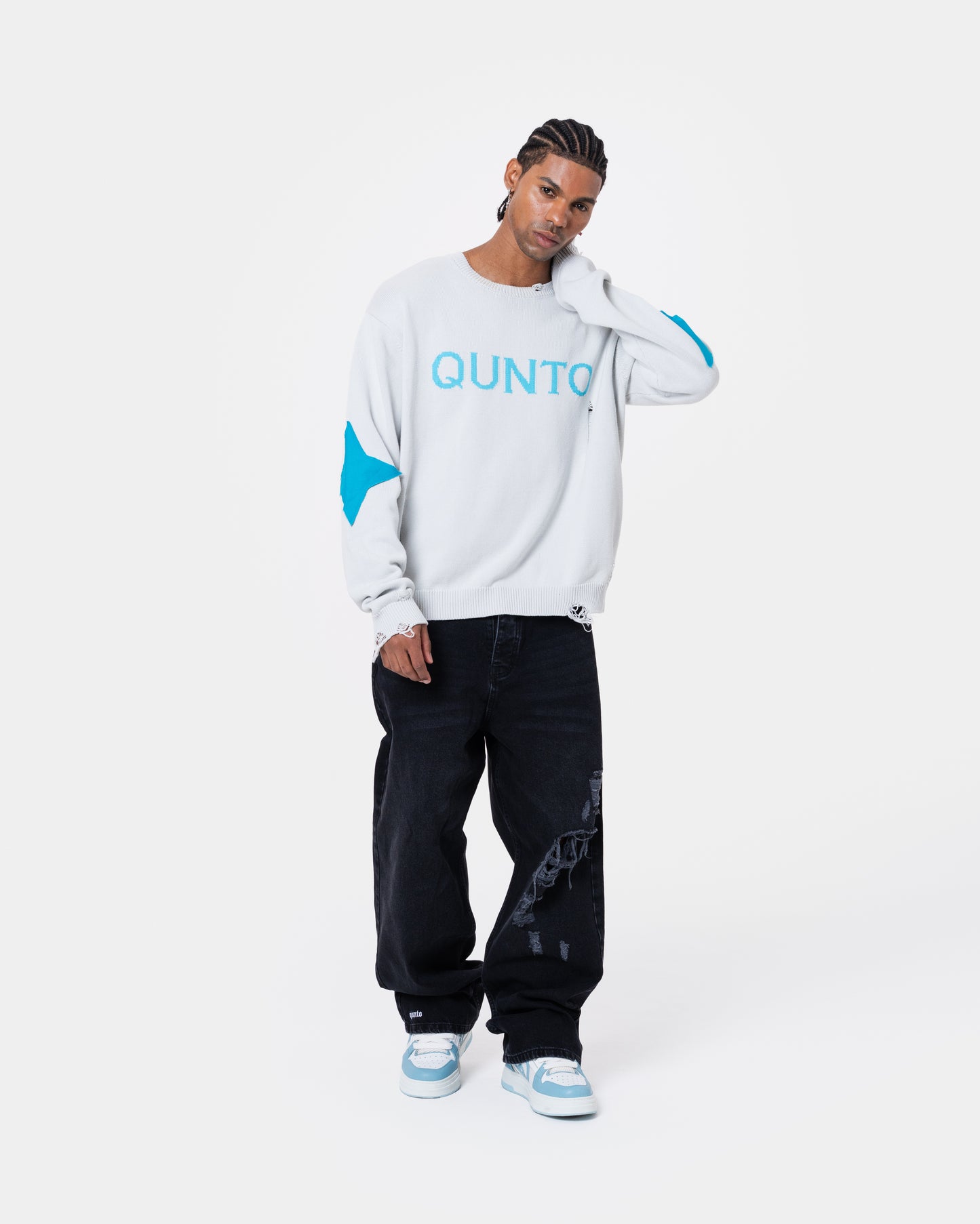 DESTROY SWEATER KNIT GREY