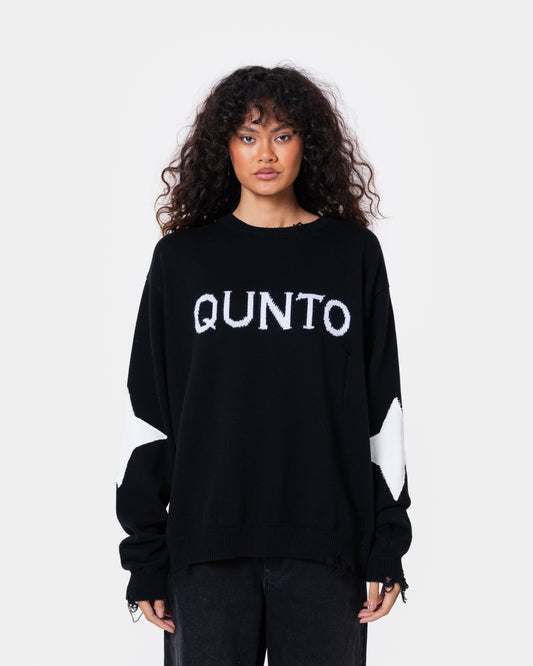 DESTROY SWEATER KNIT BLACK