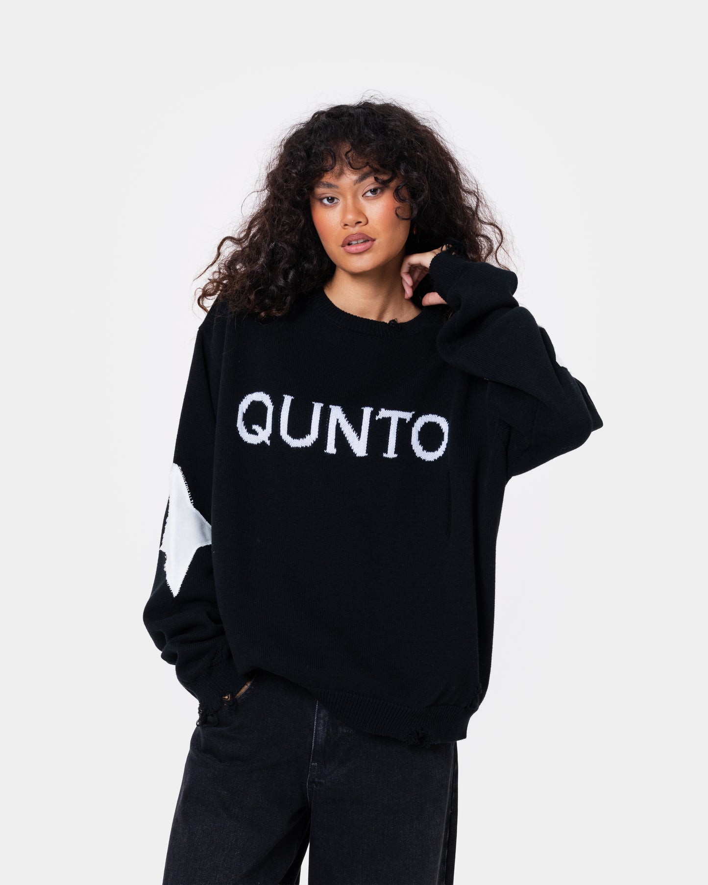 DESTROY SWEATER KNIT BLACK