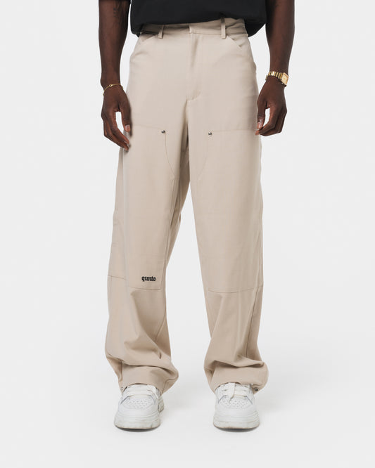 QT CARGO PANTS CREAM