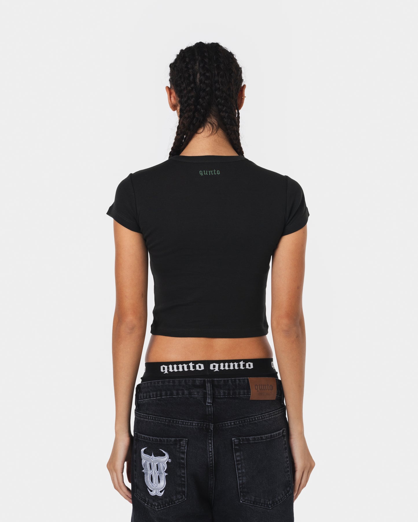 GREEN OUTLINER BABY TEE