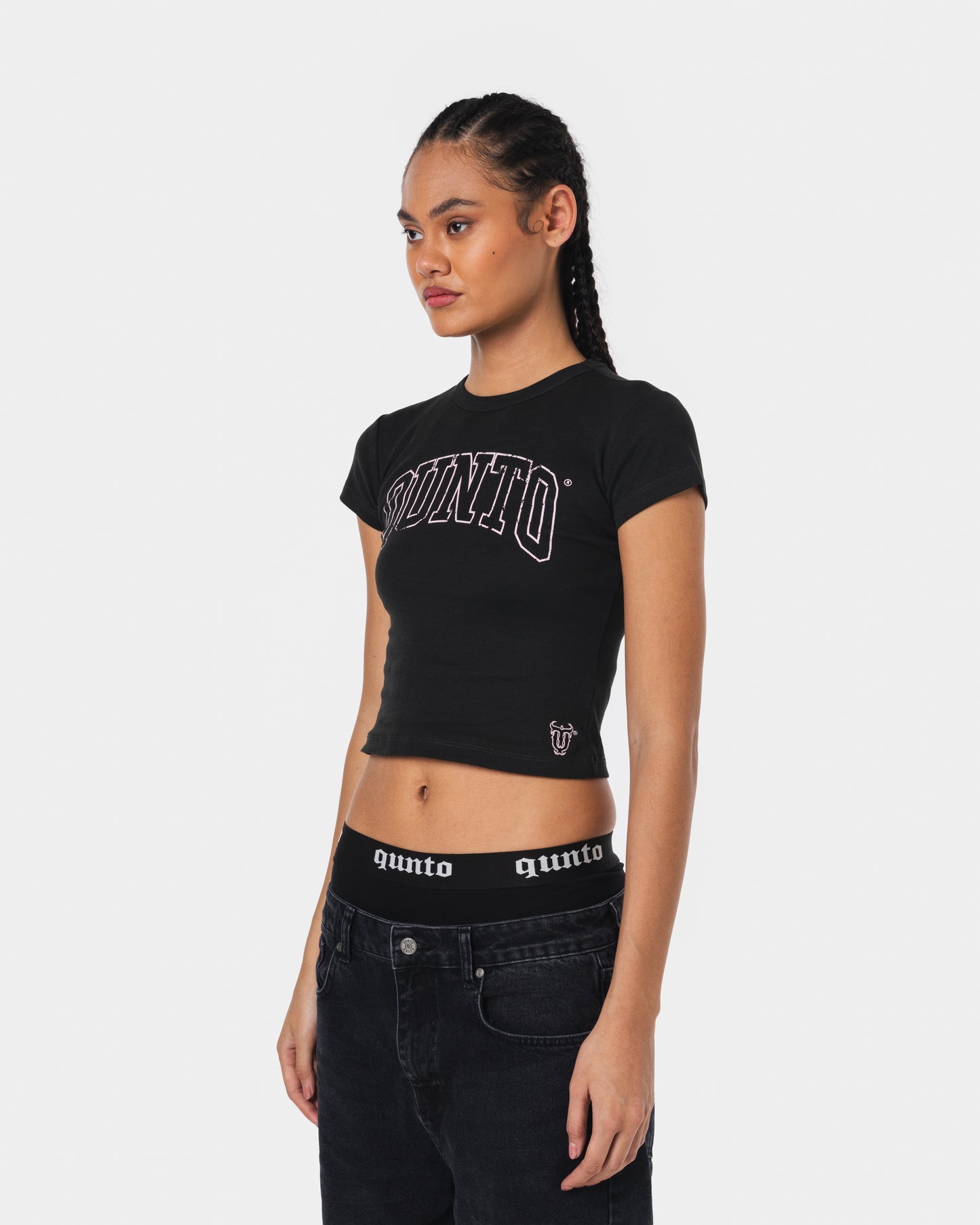 PINK OUTLINER BABY TEE