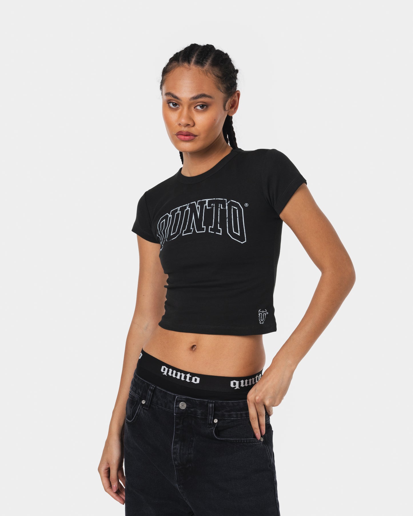 BLUE OUTLINER BABY TEE