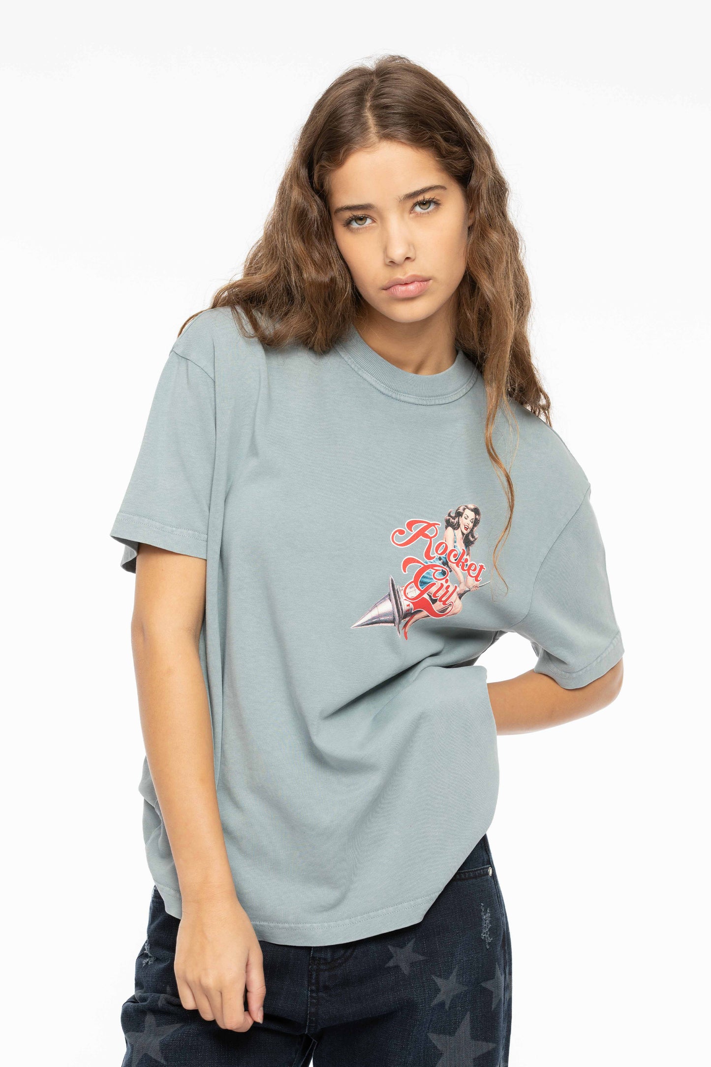 Rocket Girl T-Shirt Heaven Grey