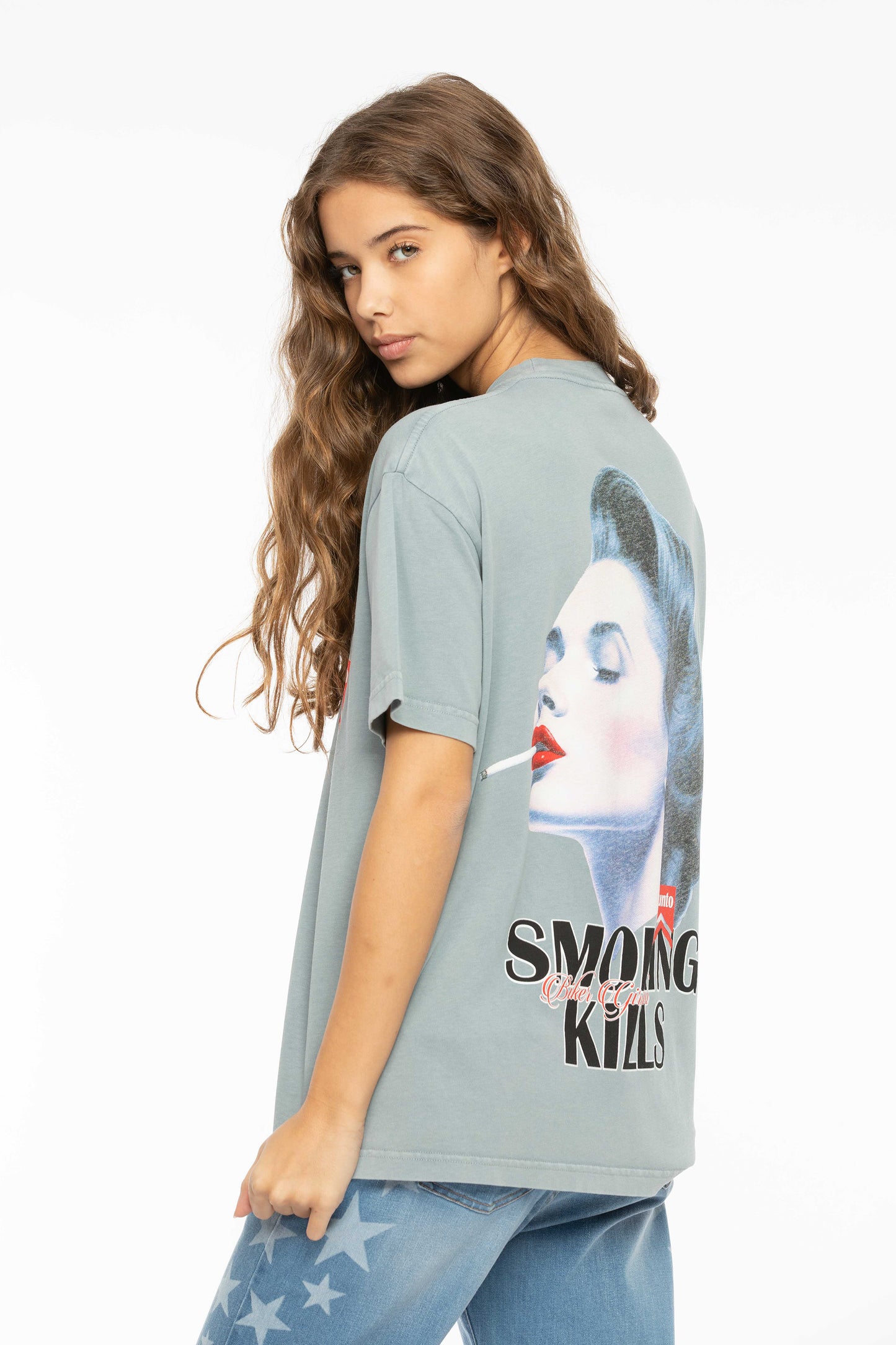 Smoking Kills T-Shirt Heaven Grey