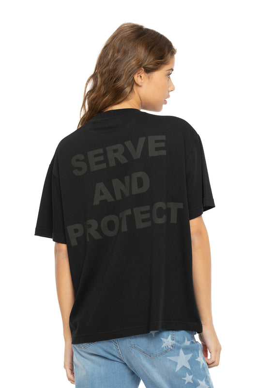 SERVE AND PROTECT T-SHIRT BLACK