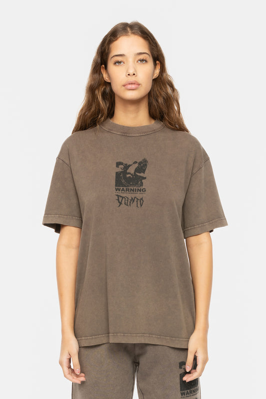 Warning T-Shirt Mad Brown