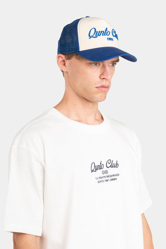 Qunto Club Cream & Blue Cap