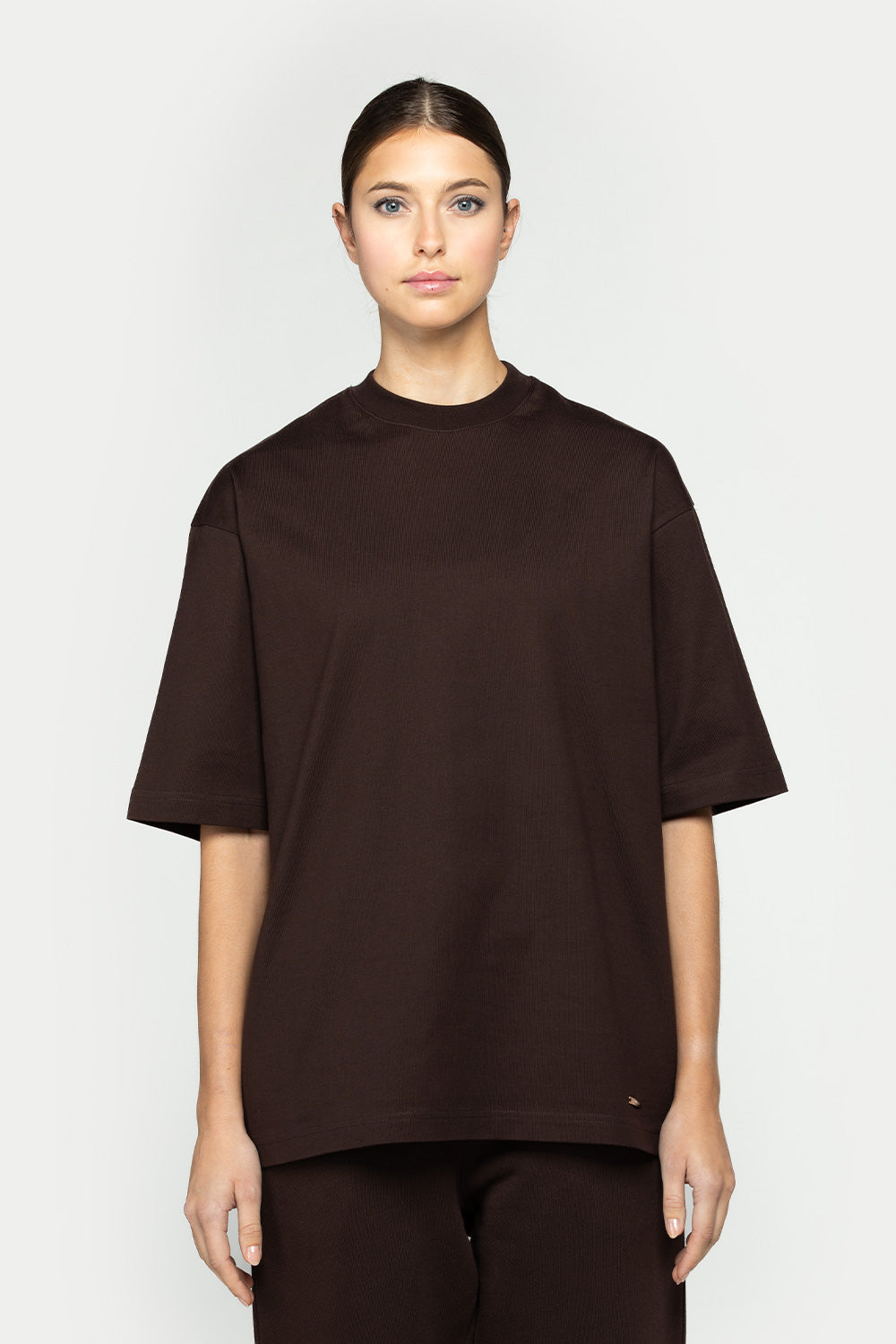 HEAVY OVERSIZED T BROWN