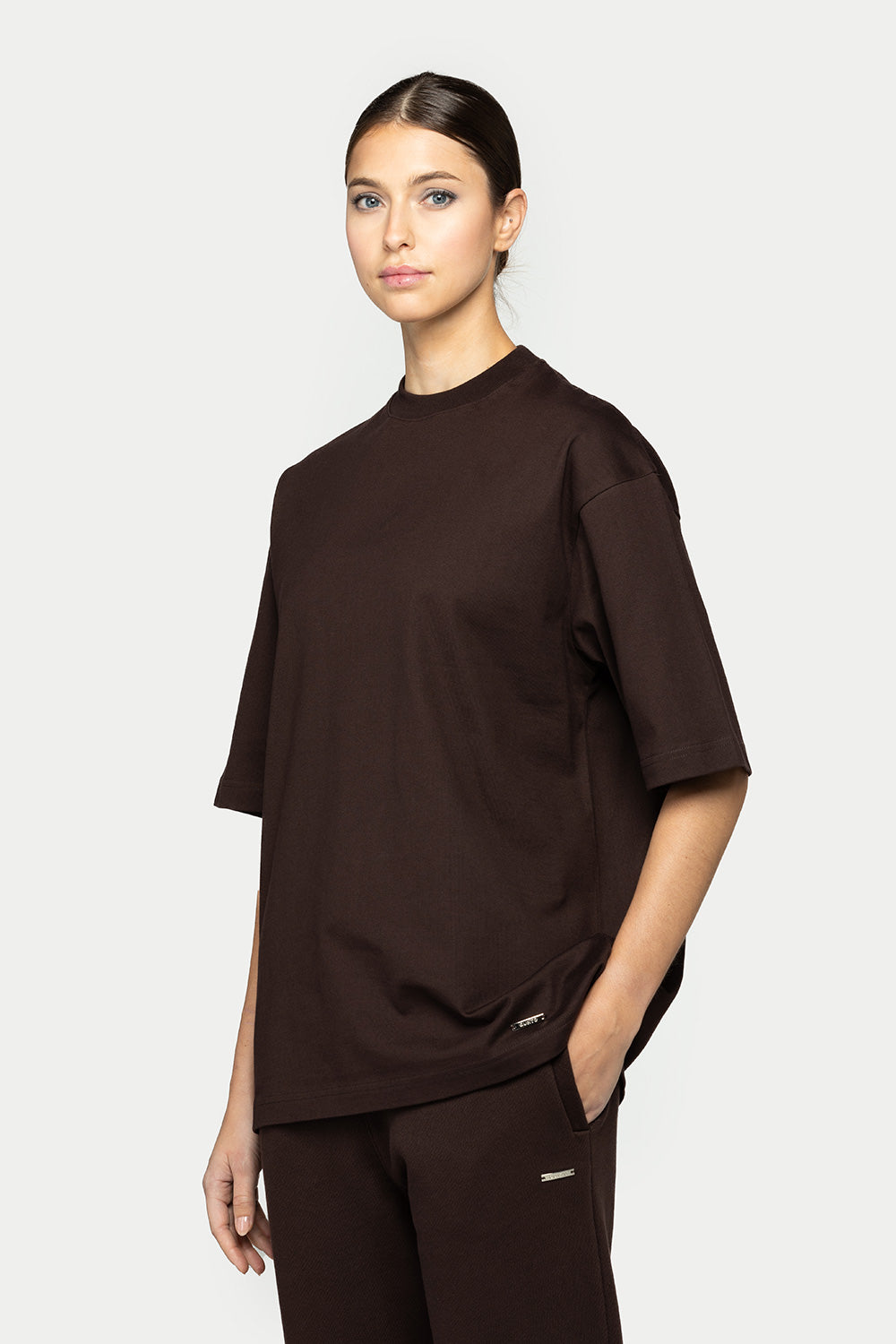 HEAVY OVERSIZED T BROWN