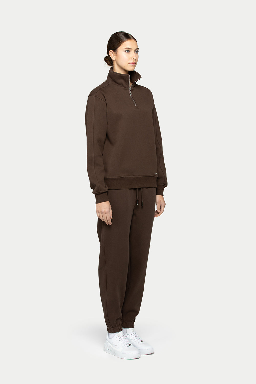 Super Heavy Half Zip Brown