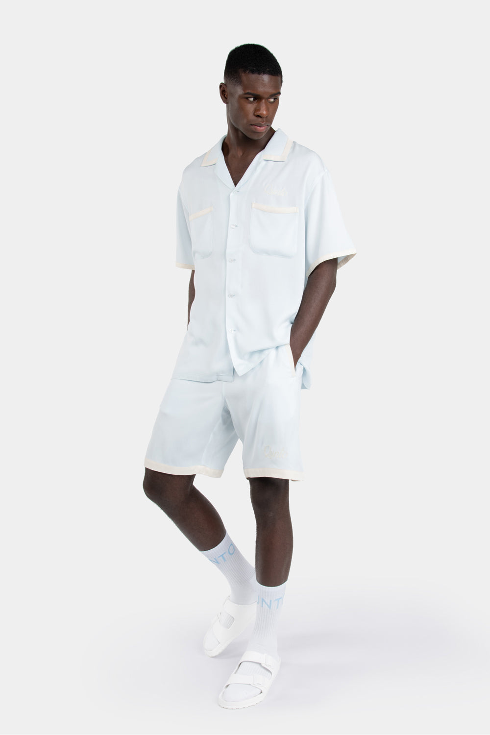 Viscose Shorts Baby Blue