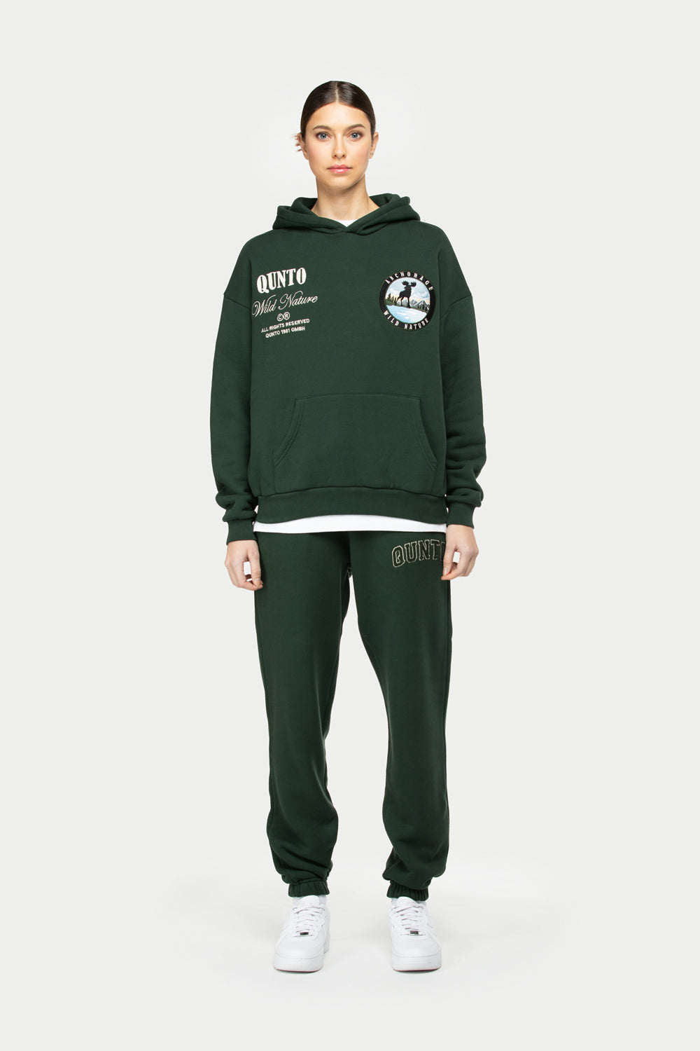MOOSE BADGE HOODIE GREEN