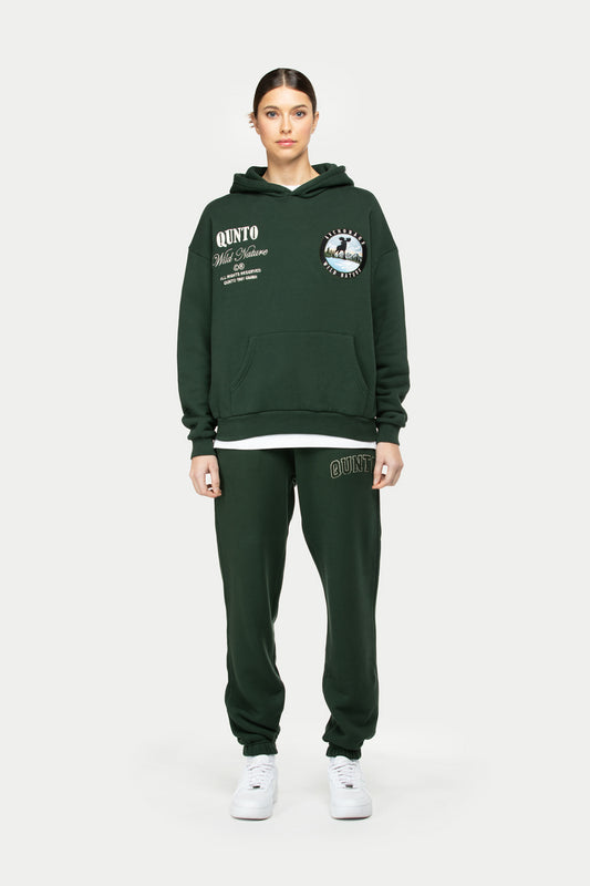 MOOSE BADGE HOODIE GREEN